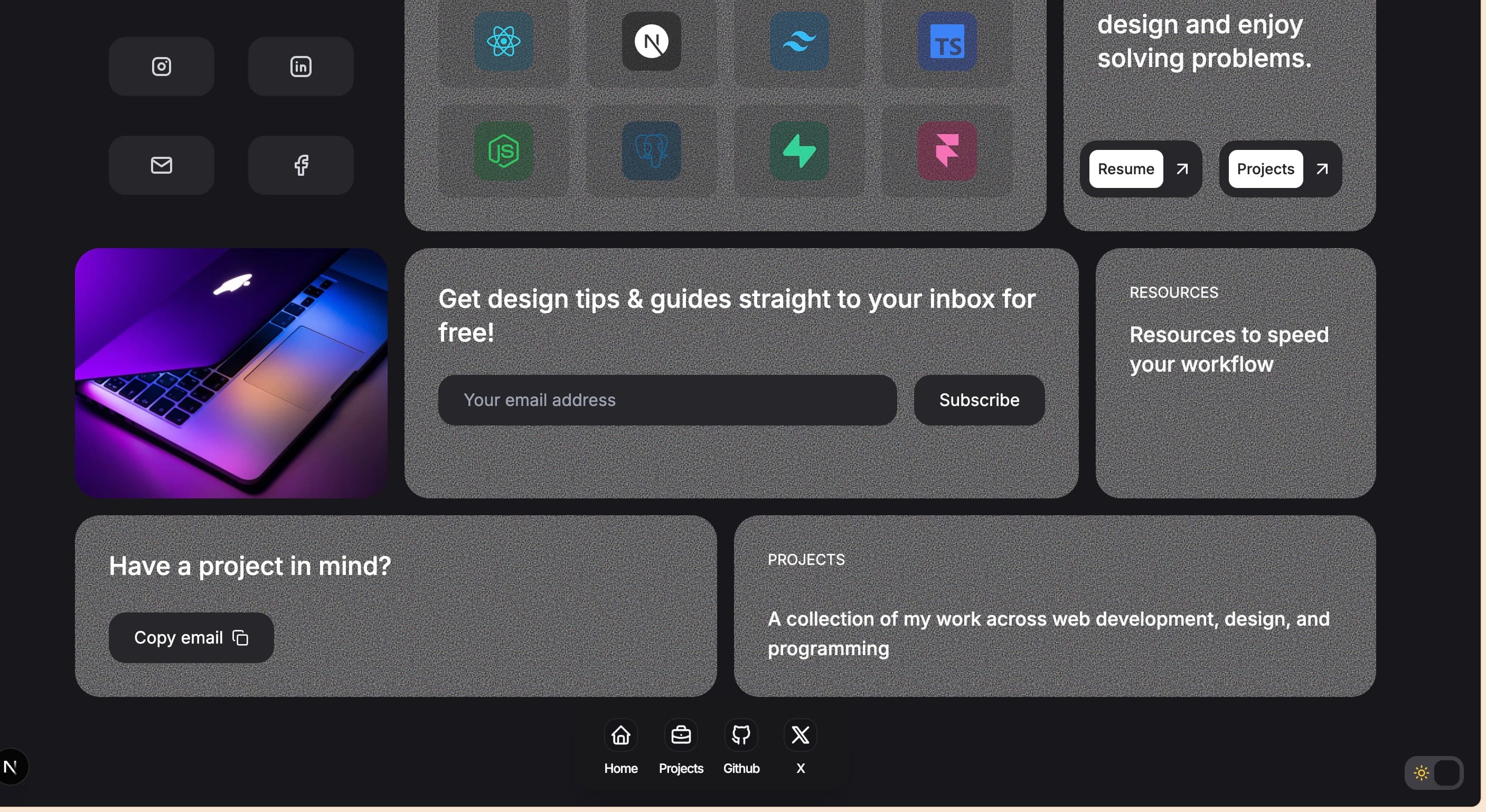 Bento Grid Portfolio 2