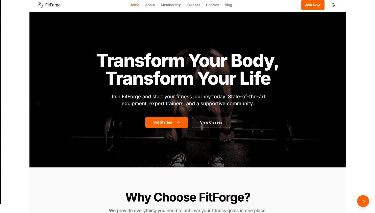 FitForge | Gym Website Template