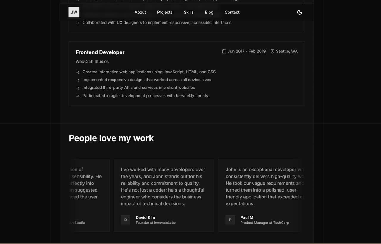 Pfolio - A Portfolio Template 3