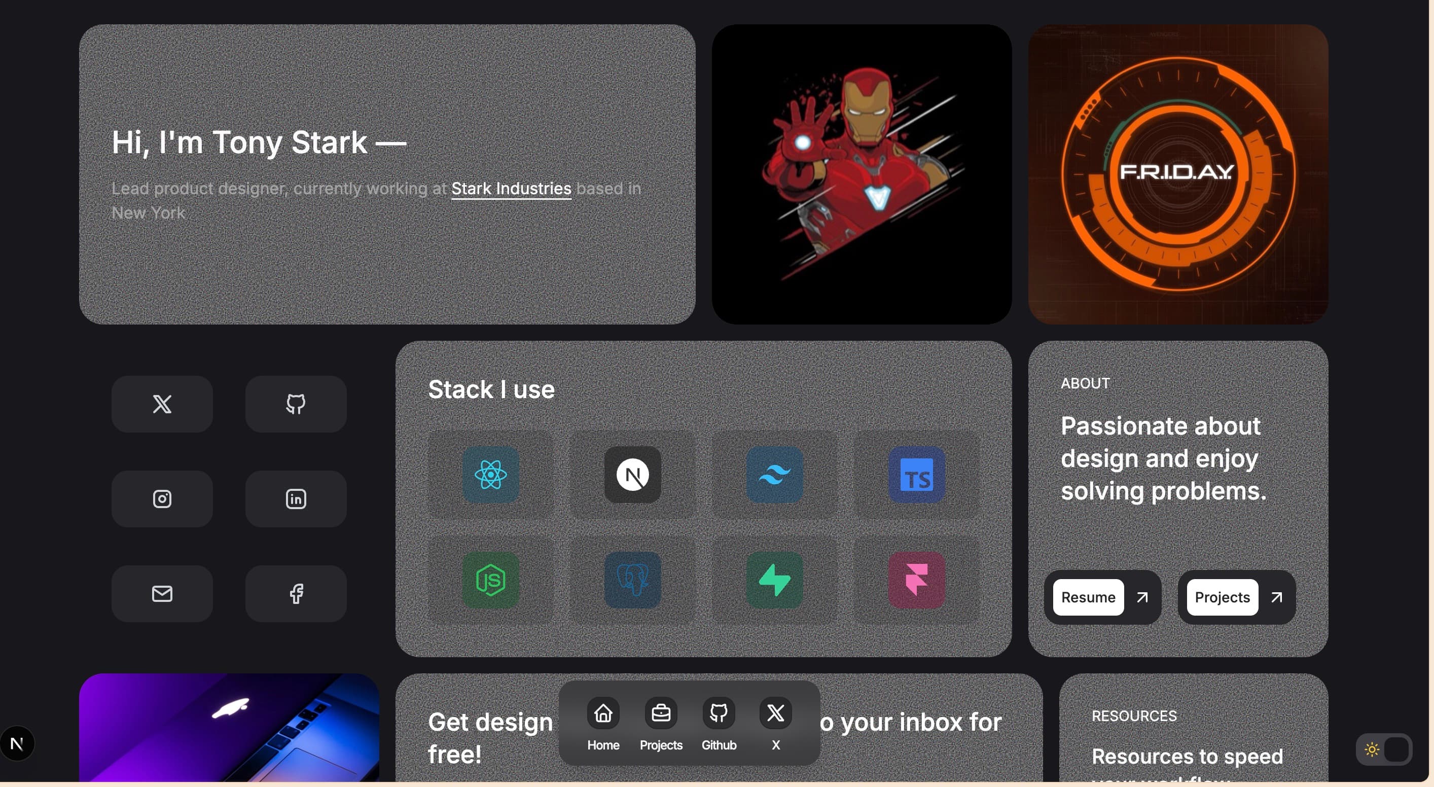 Bento Grid Portfolio