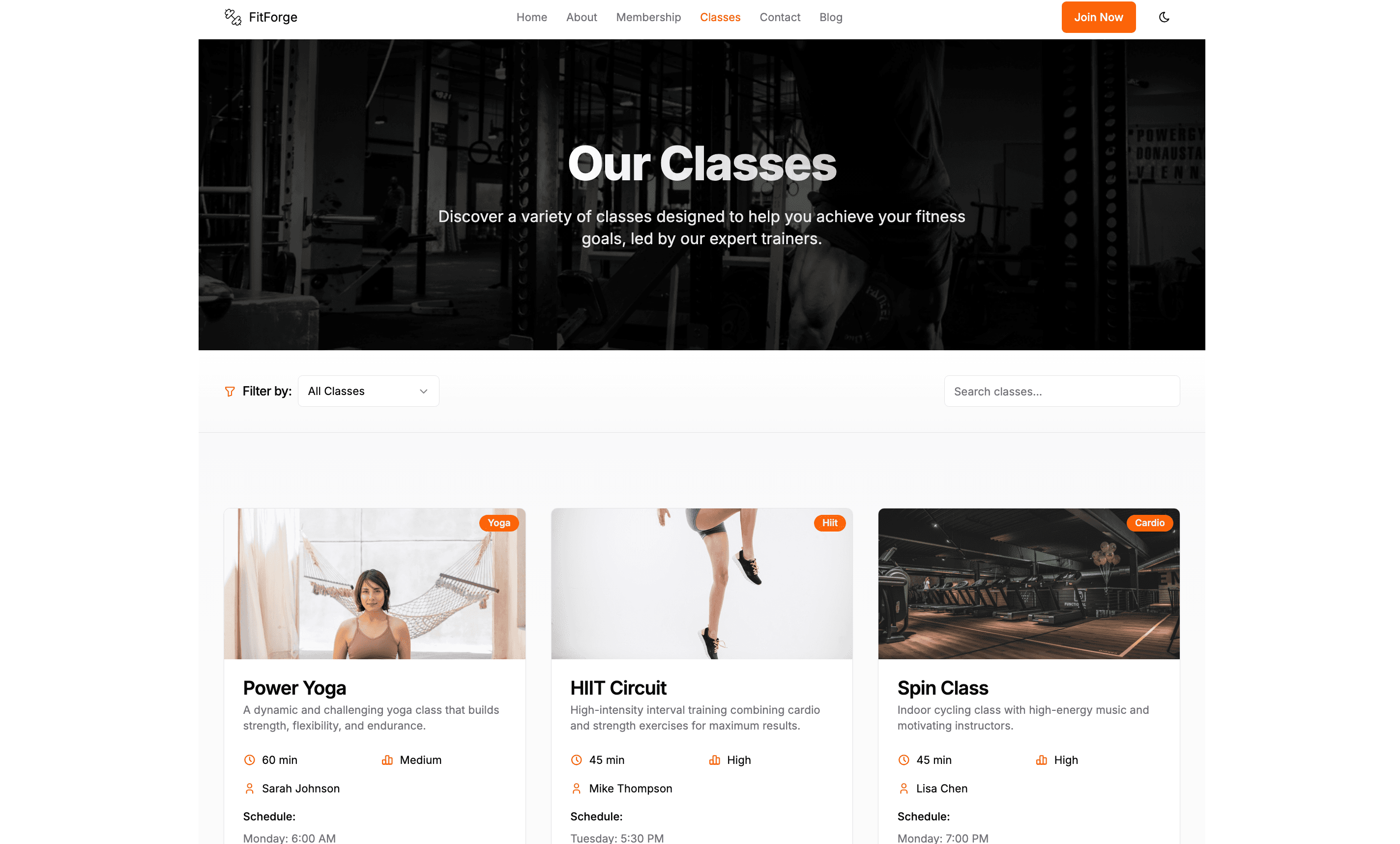 FitForge | Gym Website Template 2