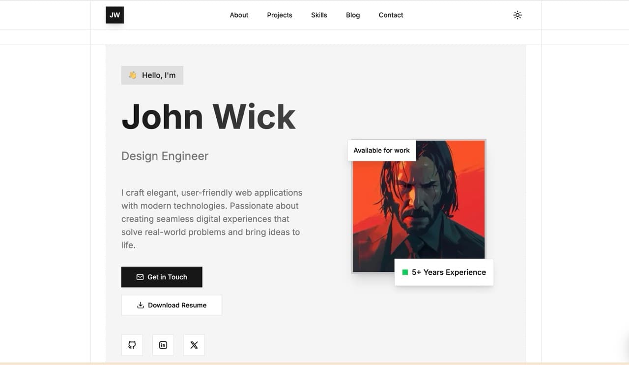 Pfolio - A Portfolio Template